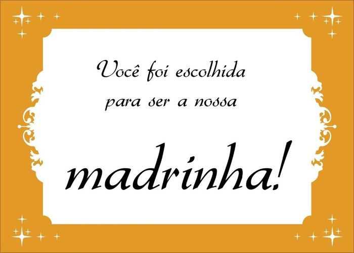 Tampa da caixa para madrinha