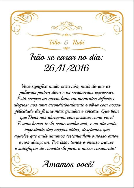 Convite para a avó