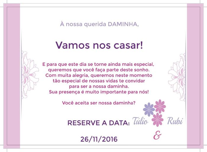 Convite daminha
