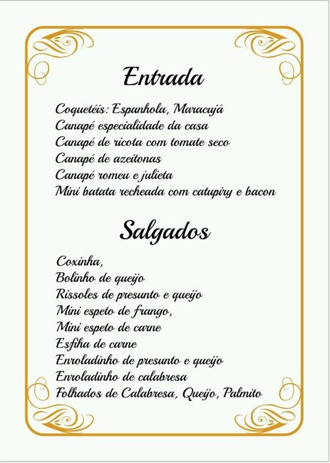 Cardápio - 2