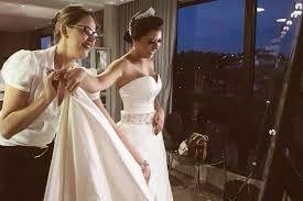 Provando o vestido