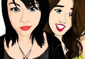 Nossa caricatura Carol e Rubi