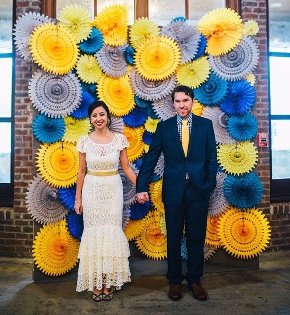 Casamento azul e amarelo