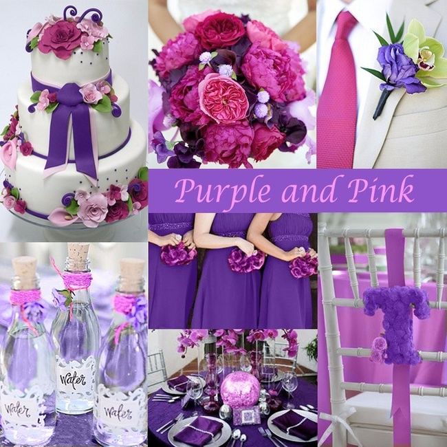 Casamento rosa e roxo