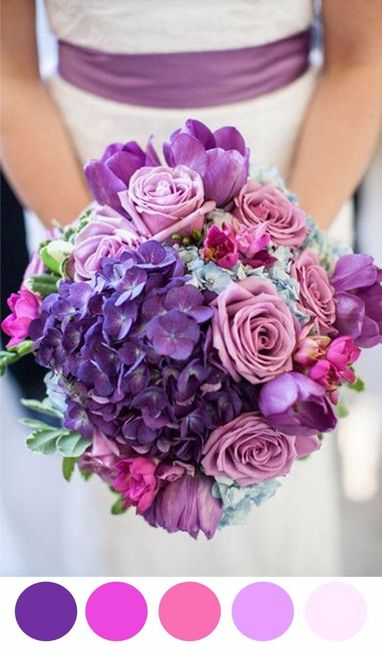 Casamento rosa e roxo
