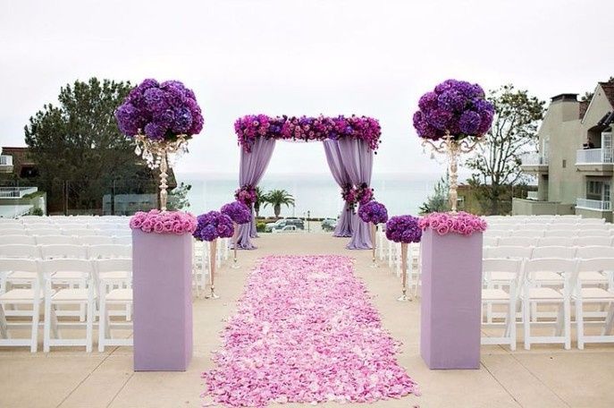 Casamento rosa e roxo