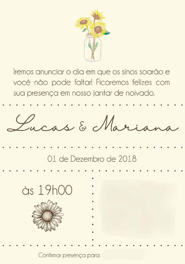 Meu convite de noivado #vemver - 1