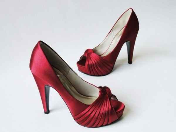 Sapato Peep Toe Vermelho