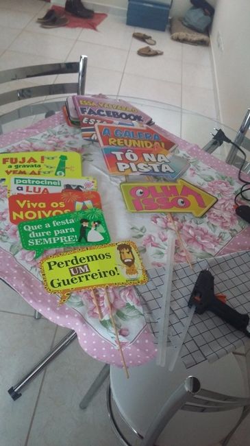 Plaquinhas para festa