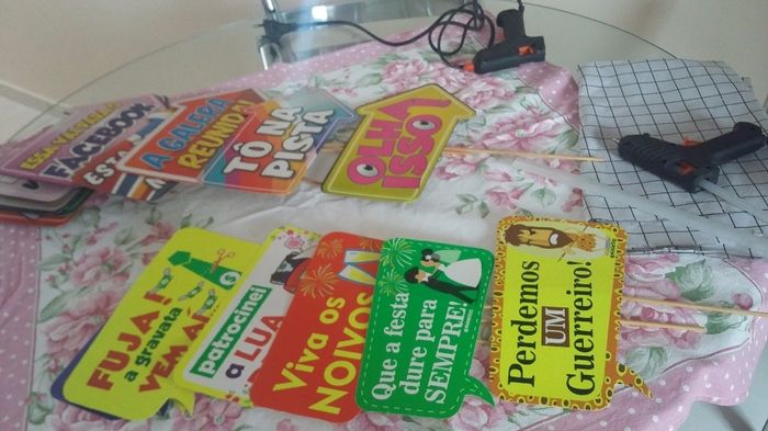 Plaquinhas para festa