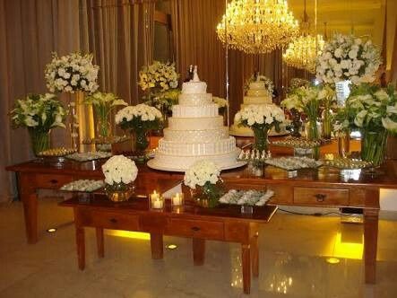 Inspiração decoração da mesa do bolo - 5