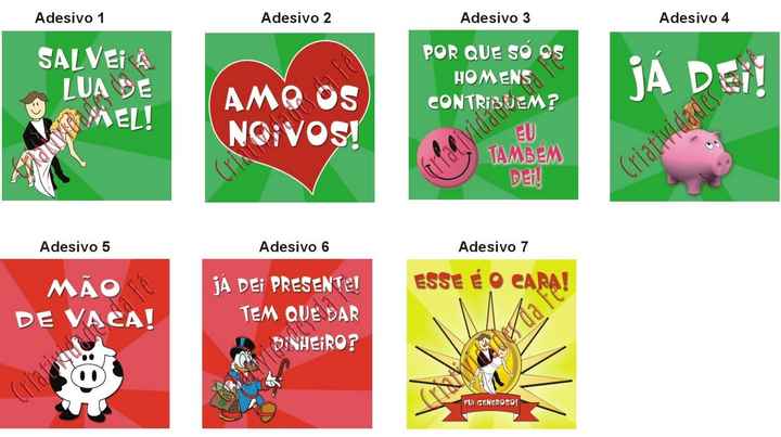 Adesivos para os homens.