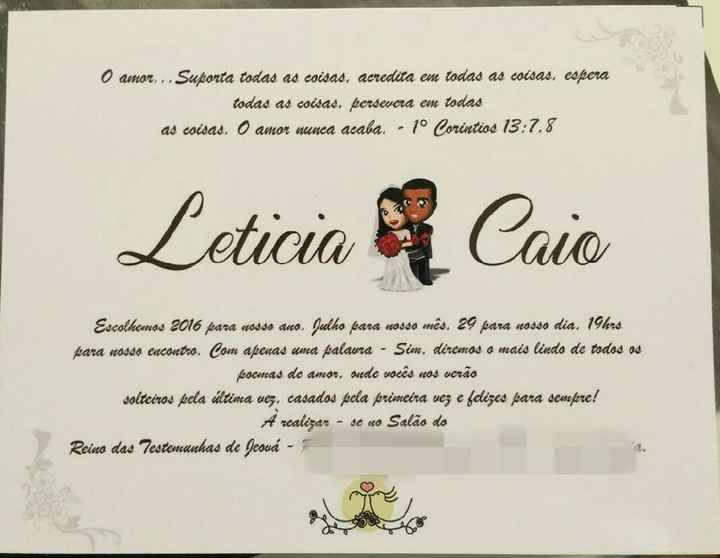 Meu convite, vem ver!! - 1