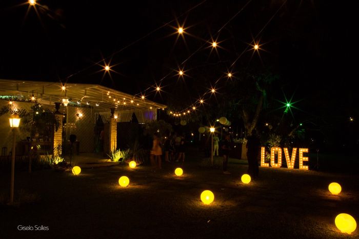 Casamento ao ar livre a noite 6