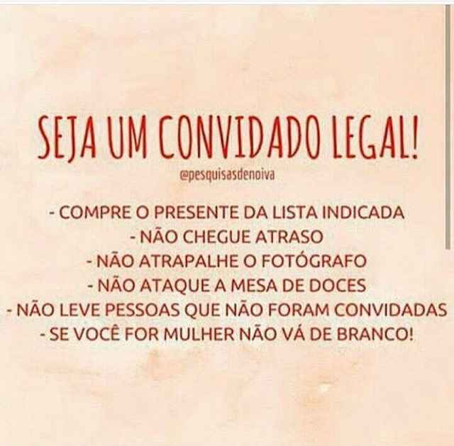 Seja um convidado legal! - 1