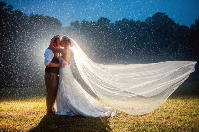 Casamento com chuva