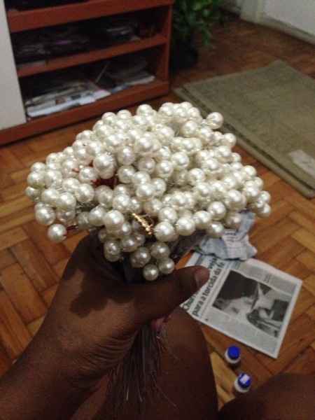 Fazendo meu buquê de pérolas  - 3