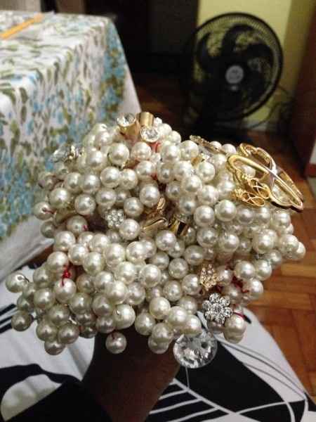 Fazendo meu buquê de pérolas  - 4