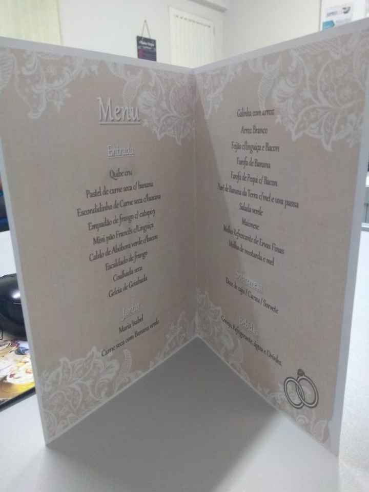 menu de mesa