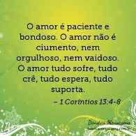 Amor é o maior dom de DEUS.