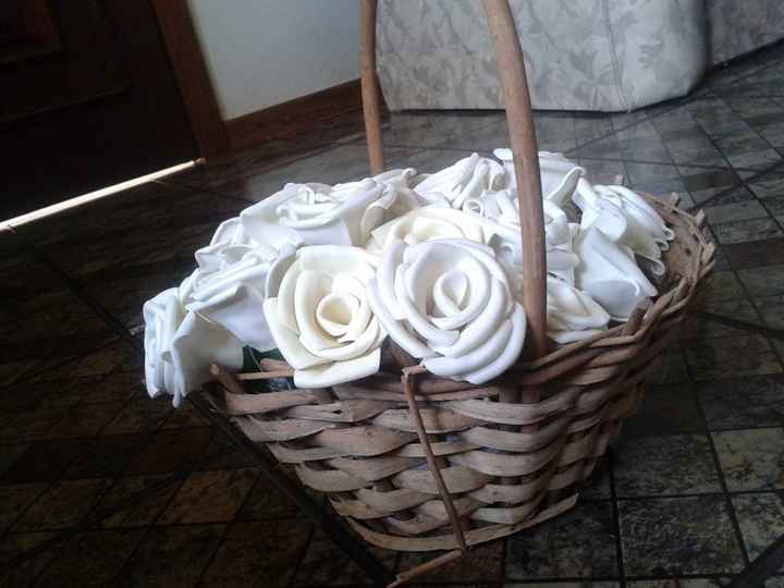 Caminho de noiva DIY - Cesta com flores