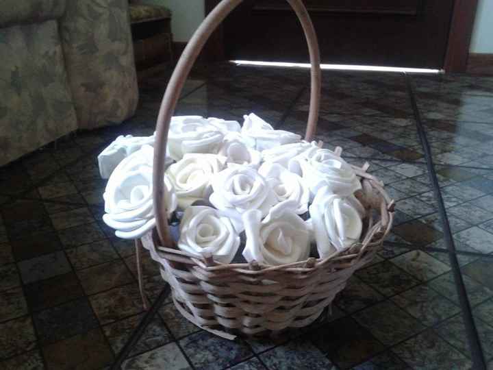 Caminho de noiva DIY - Cesta com flores