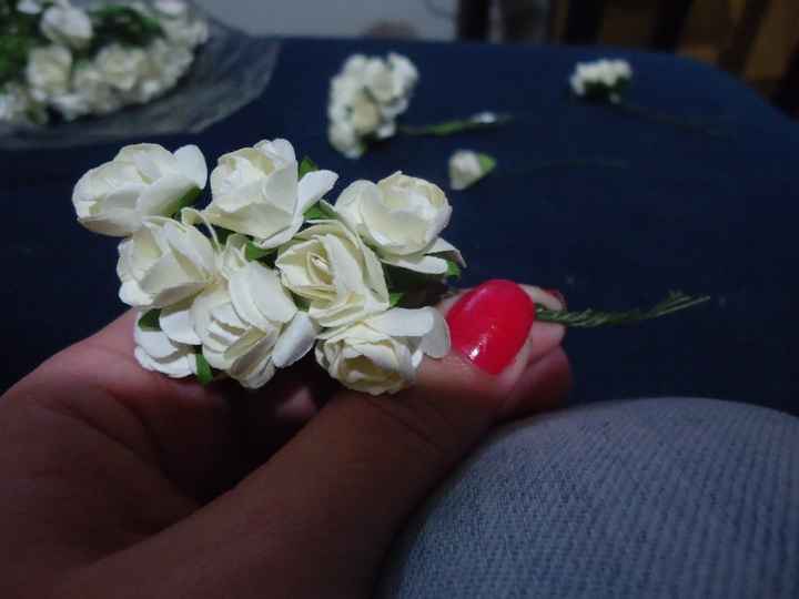 Coroa de flores Diy - Casamento Carol e Carlos