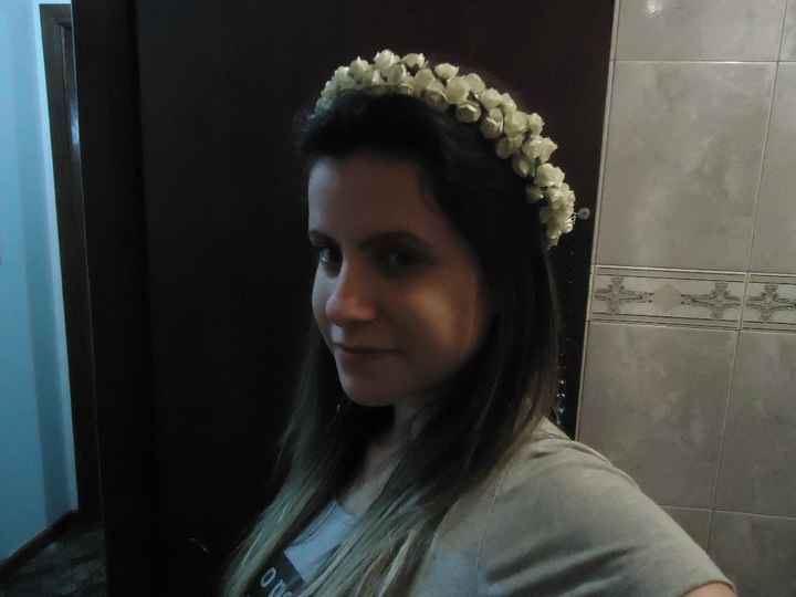 Coroa de flores Diy - Casamento Carol e Carlos