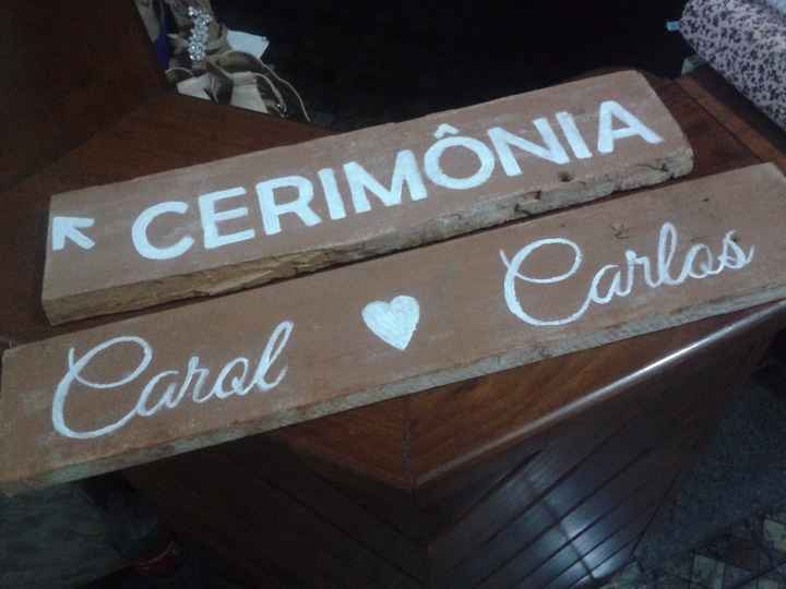 Plaquinhas de madeira diy - passo a passo - casamento carol e carlos