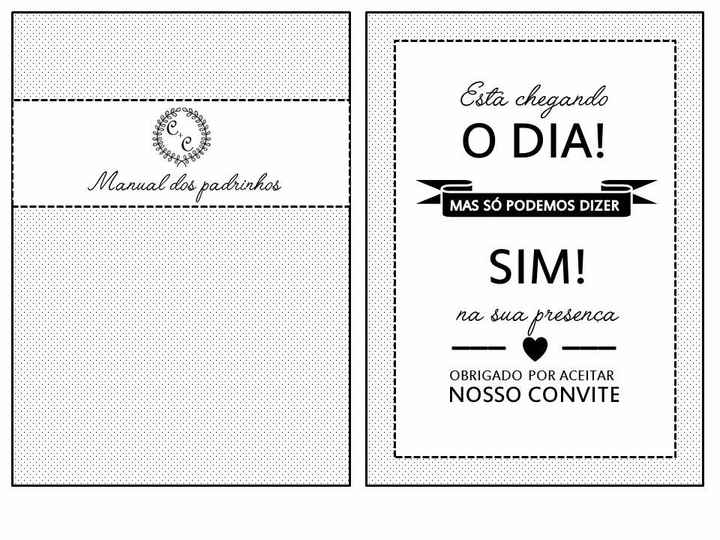 Arte convite dos padrinhos - Casamento Carol e Carlos