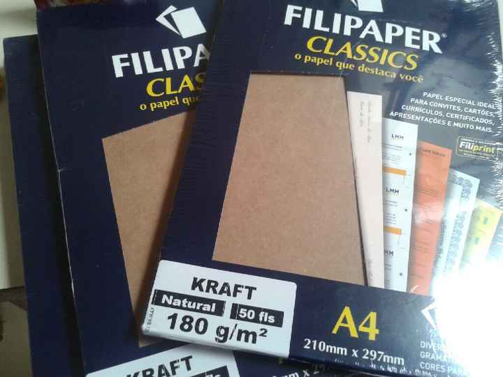 Papel kraft - convite diy - 1