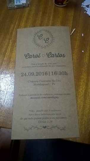 72 dias - Convite diy kraft + doillies- passo a passo - Casamento Carol e Carlos