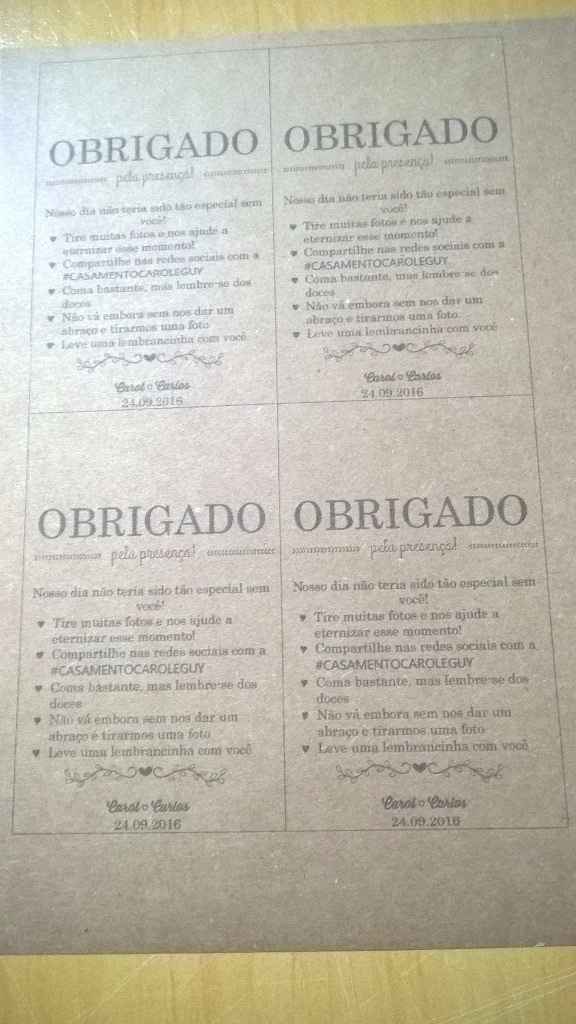 60 dias - Cartão agradecimento - Casamento Carol e Carlos