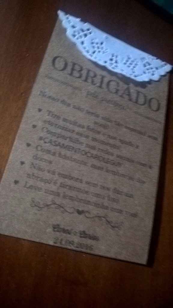 60 dias - Cartão agradecimento - Casamento Carol e Carlos