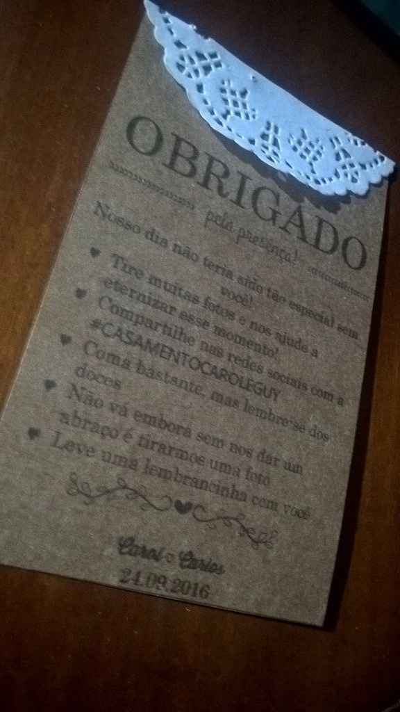 60 dias - Cartão agradecimento - Casamento Carol e Carlos