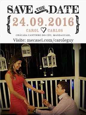 30 dias = 1 mês - Casamento Carol e Carlos