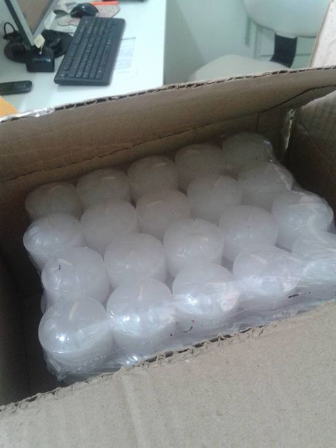 Velas no copo de requeijão