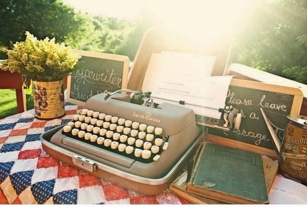 Inspira&ccedil;&atilde;o - M&aacute;quina de escrever na decora&ccedil;&atilde;o
