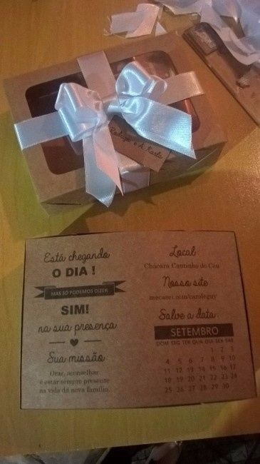 Convite padrinhos DIY