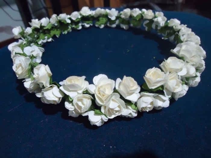 Coroa de flores Diy