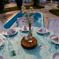 Centro de mesa - Garrafas DIY _ Casamento Carol e Carlos
