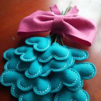 Bouquet de feltro para daminhas