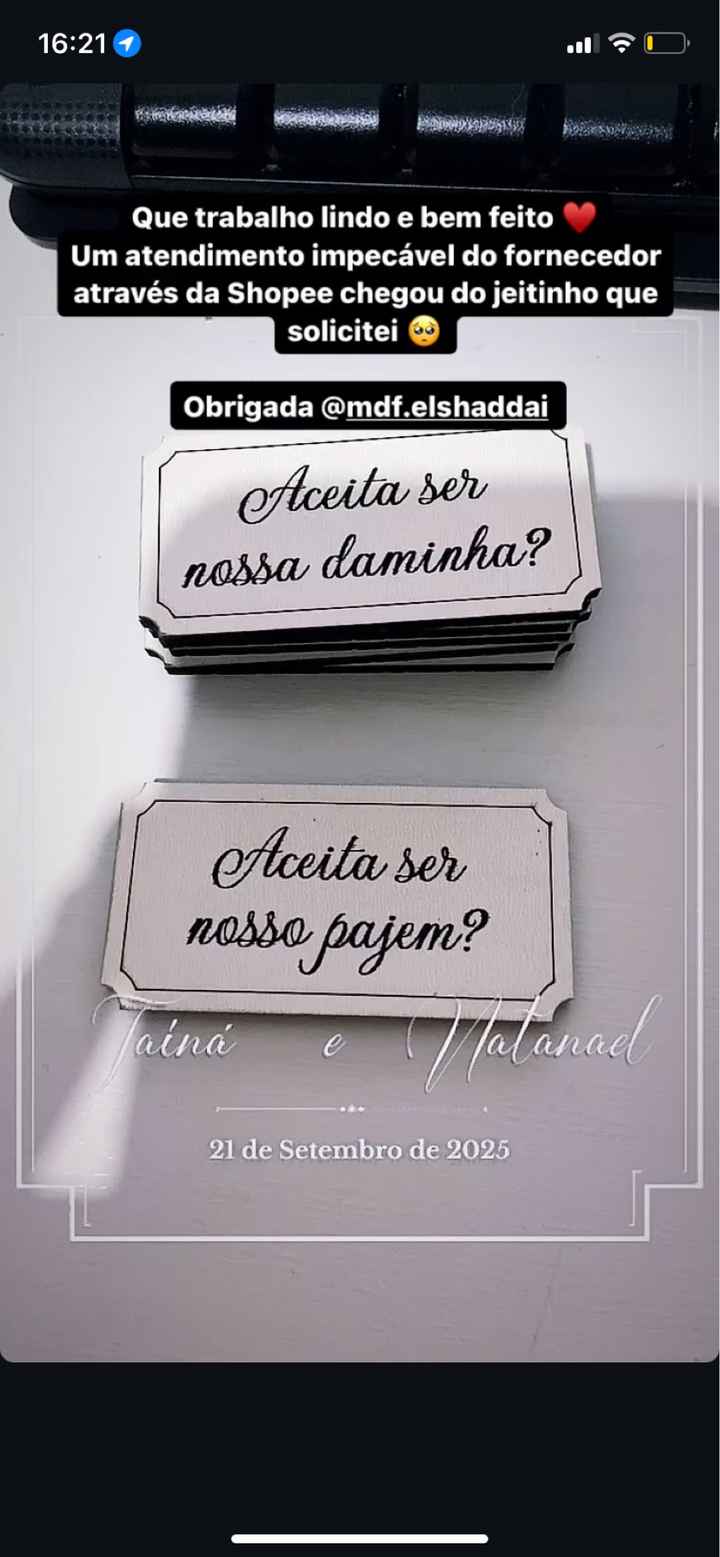 Convite Pagem e Daminhas - 1