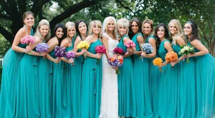 Madrinhas cor azul tiffany
