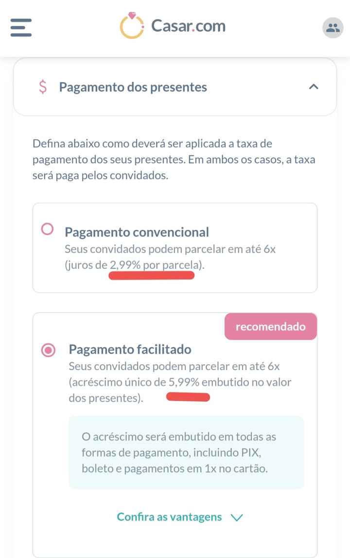 taxas abusivas no site "casar.com" - 4