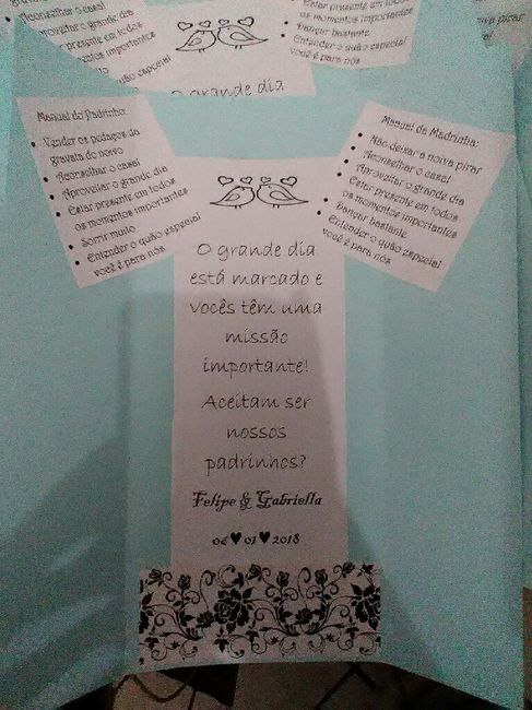 Convite dos padrinhos- meu diy - 2