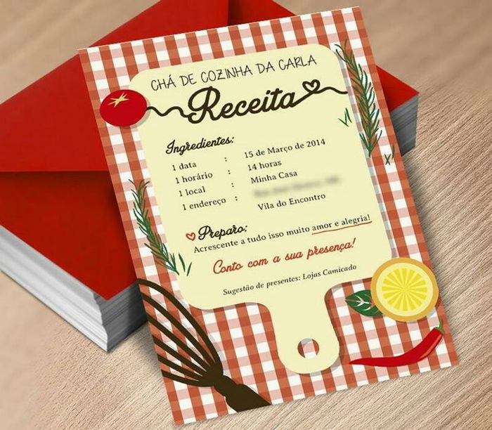 Convite de chá de cozinha personalizado - 3