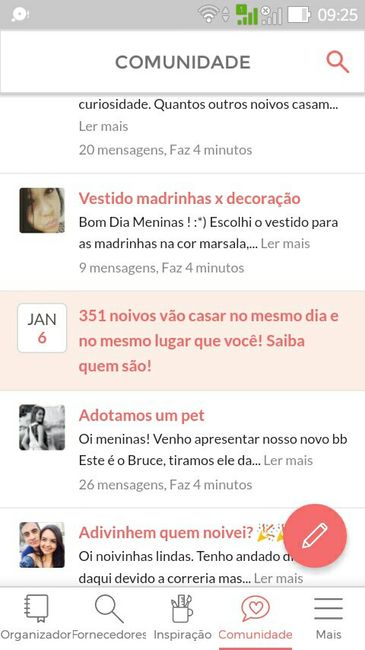 Quantos outros noivos aqui da comunidade casam no mesmo dia? - 1