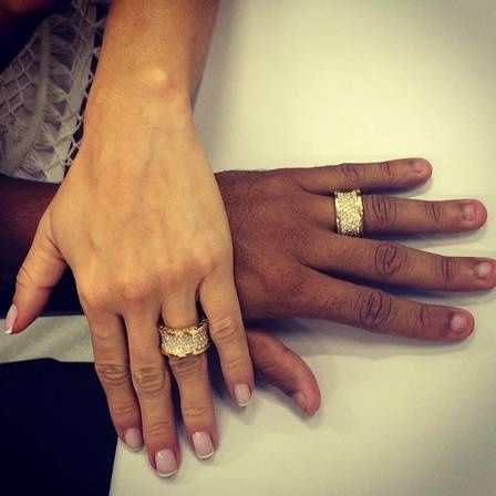 Alianças Léo Moura e Camila Silva