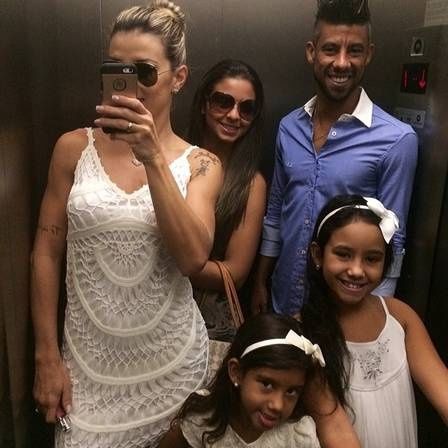 Selfie Camila Silva e Léo Moura